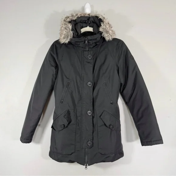 The North Face Mauna Kea Goose Down Jacket Women’s Size Small Black Hooded Parka - Picture 16 of 16
